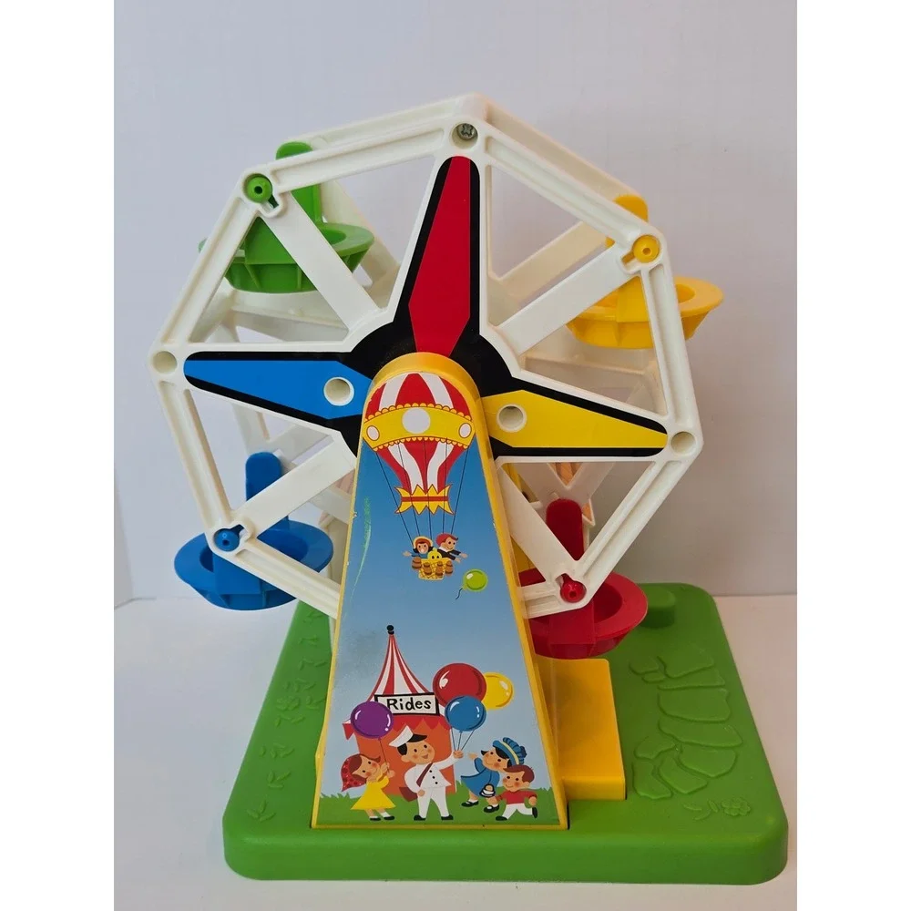 Fisher-Price Music Box Ferris Wheel #2077 Musical Toy with‎ 3 Figures 2015 WORKS